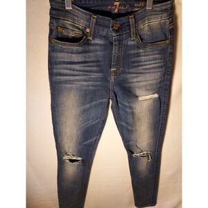7‎ For All Mankind Women's Gwenevere Ankle Skinny Mid Rise Jean